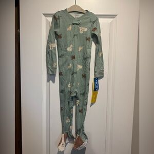 Carter's Teal Animal Print Kids Footie